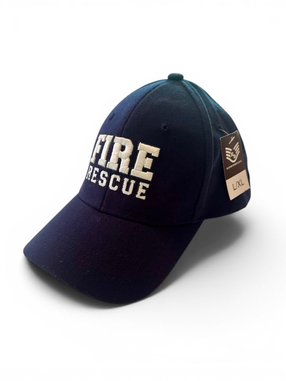 Fire Rescue Embroidered Baseball Cap - Navy